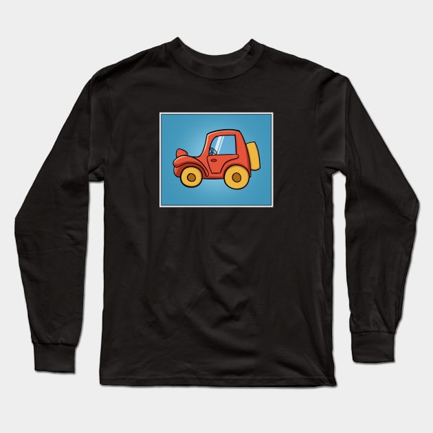 Cartoon Car Long Sleeve T-Shirt by AdJohnson